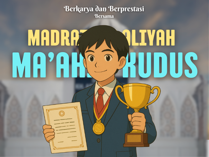 Siswa MA Ma'ahid diskusi kelompok di perpustakaan dengan buku-buku keislaman